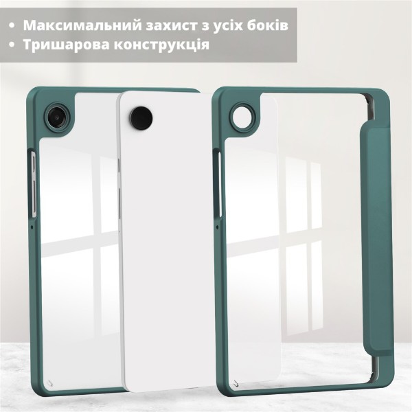 Фото - Чохол для планшету BeCover Soft Edge TPU з кріпленням for Samsung Galaxy Tab A11 SM-X133/X135 8.7" Dark Green (715559)
